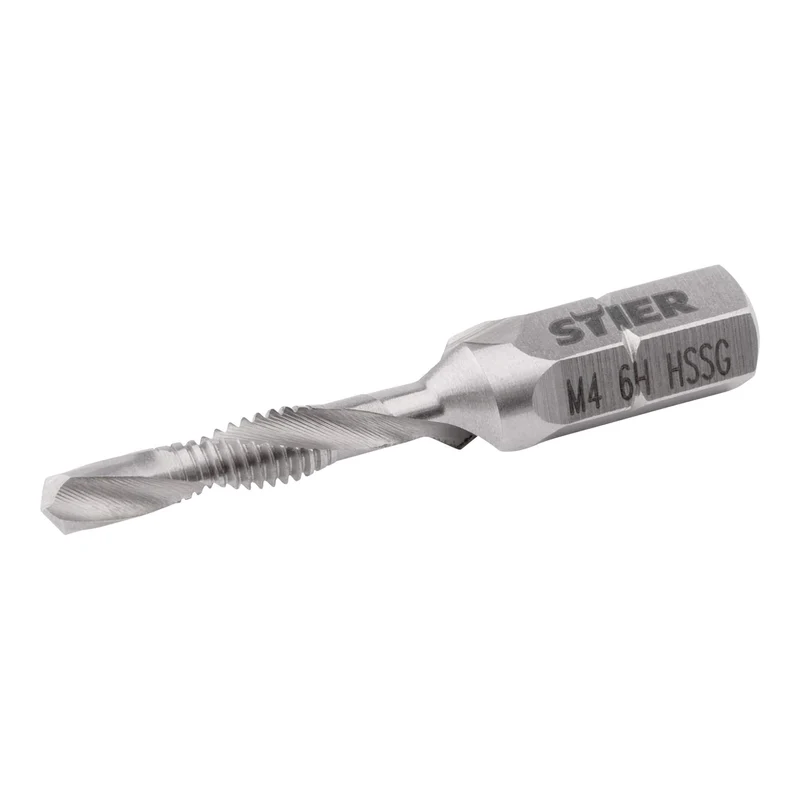 STIER Kombigewindebohrer Bit M3 bis M10 DIN 3126 HSS-G 1/4"-Sechskant
