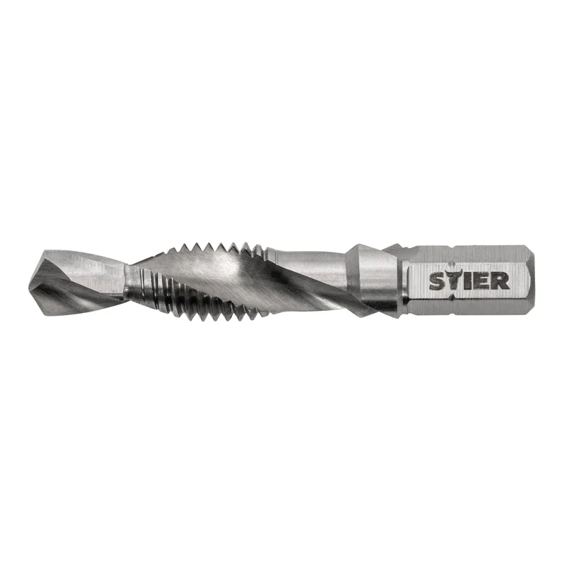 STIER Kombigewindebohrer Bit M3 bis M10 DIN 3126 HSS-G 1/4"-Sechskant
