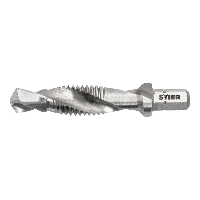 STIER Kombigewindebohrer Bit M3 bis M10 DIN 3126 HSS-G 1/4"-Sechskant