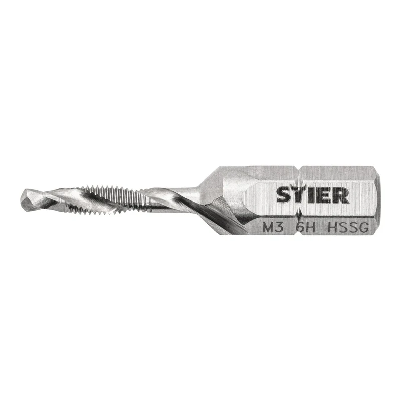 STIER Kombigewindebohrer Bit M3 bis M10 DIN 3126 HSS-G 1/4"-Sechskant