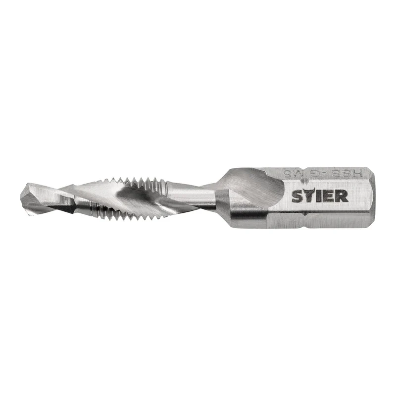 STIER Kombigewindebohrer Bit M3 bis M10 DIN 3126 HSS-G 1/4"-Sechskant