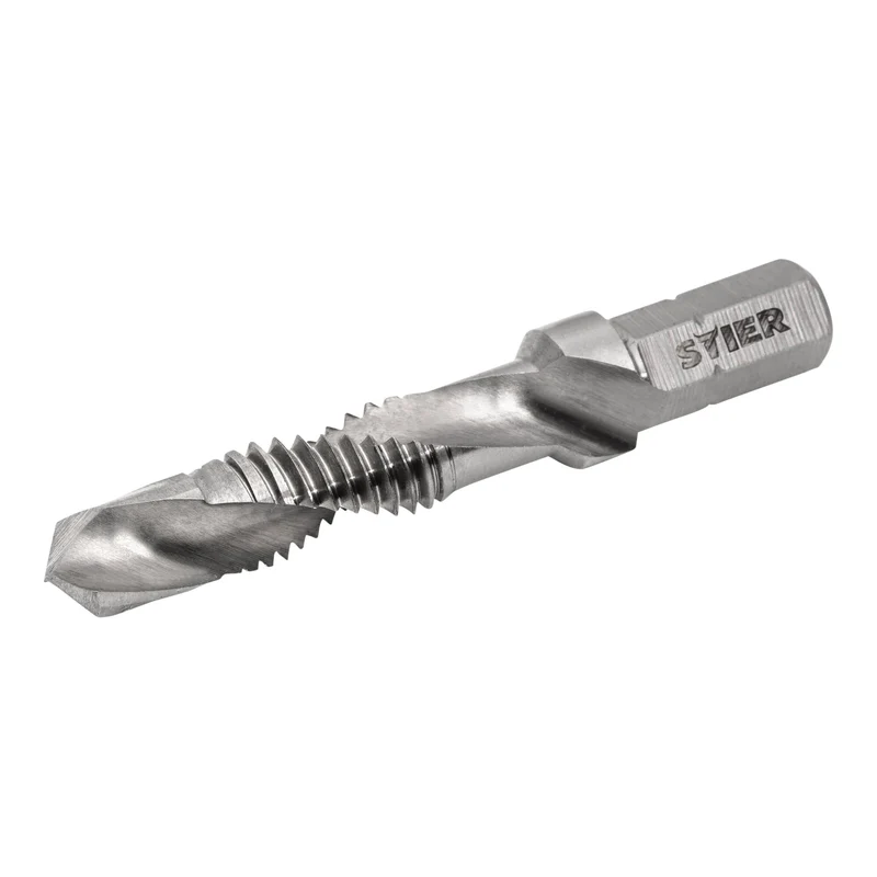 STIER Kombigewindebohrer Bit M3 bis M10 DIN 3126 HSS-G 1/4"-Sechskant