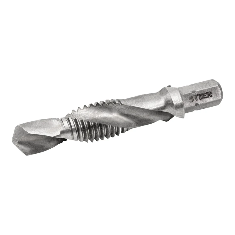 STIER Kombigewindebohrer Bit M3 bis M10 DIN 3126 HSS-G 1/4"-Sechskant