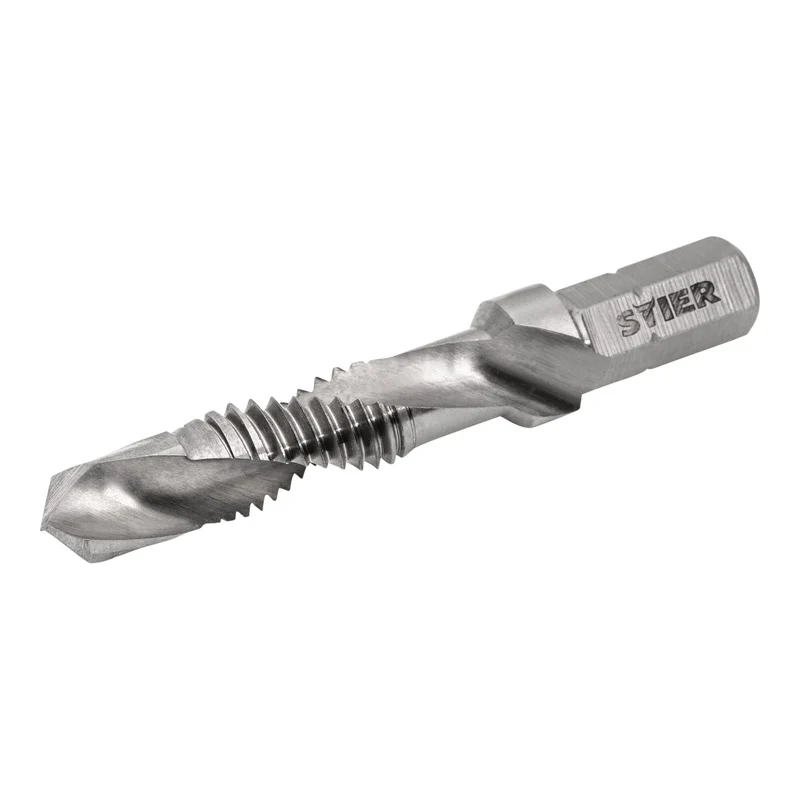 STIER Kombigewindebohrer Bit M3 bis M10 DIN 3126 HSS-G 1/4"-Sechskant
