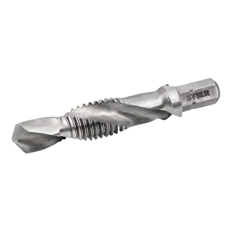 STIER Kombigewindebohrer Bit M3 bis M10 DIN 3126 HSS-G 1/4"-Sechskant