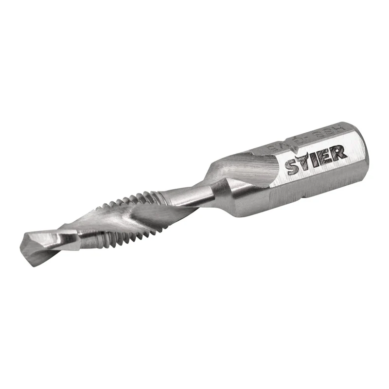 STIER Kombigewindebohrer Bit M3 bis M10 DIN 3126 HSS-G 1/4"-Sechskant