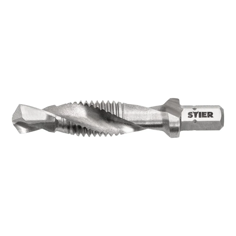 STIER Kombigewindebohrer Bit M3 bis M10 DIN 3126 HSS-G 1/4"-Sechskant