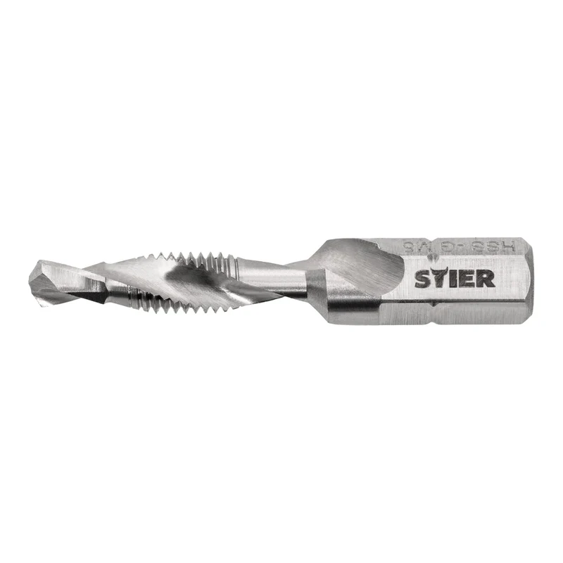 STIER Kombigewindebohrer Bit M3 bis M10 DIN 3126 HSS-G 1/4"-Sechskant