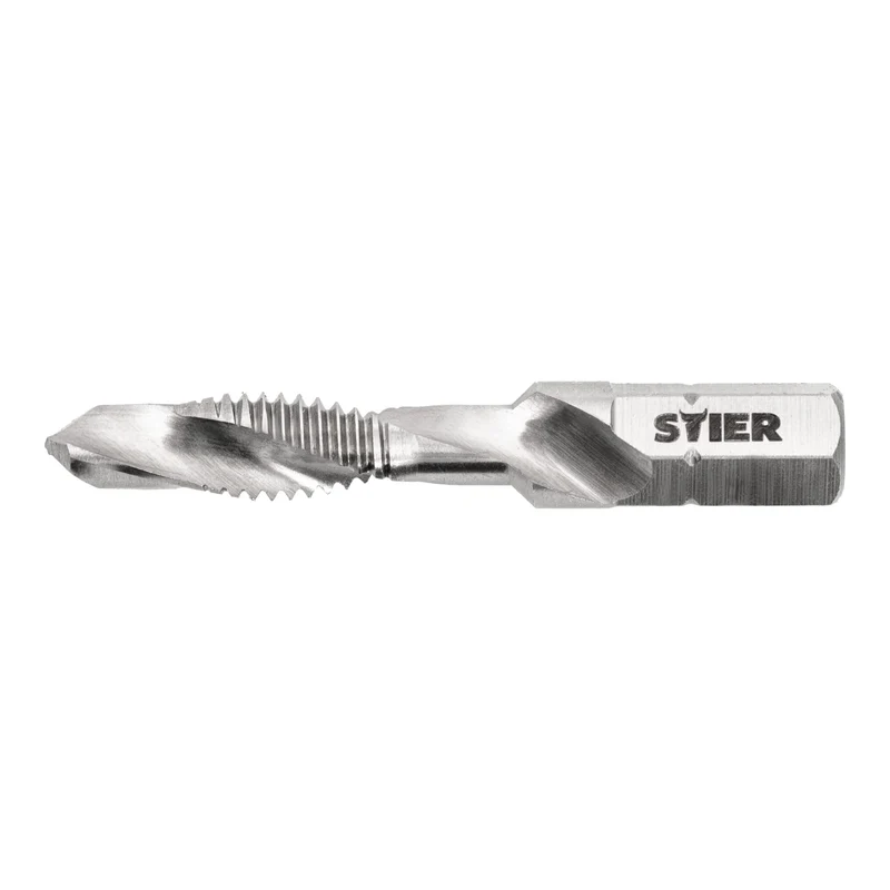 STIER Kombigewindebohrer Bit M3 bis M10 DIN 3126 HSS-G 1/4"-Sechskant