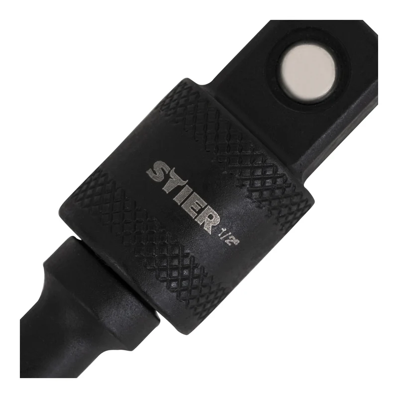 STIER Bit Adapter, 1/4 Zoll Antrieb, Vierkant hohl, Aufnahme von Steckschlüssel-Einsätzen, Stecknüsse, Schnellverschluss-System für Bohrmaschinen und Schrauber geeignet, Stecknuss Adapter