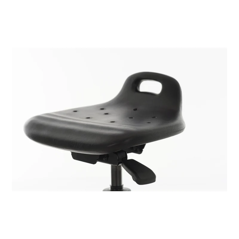 STIER Stehhilfe mit Gleitern und Fußring Sitzhöhe 640-890mm PU-Sitz mit Tragegriff