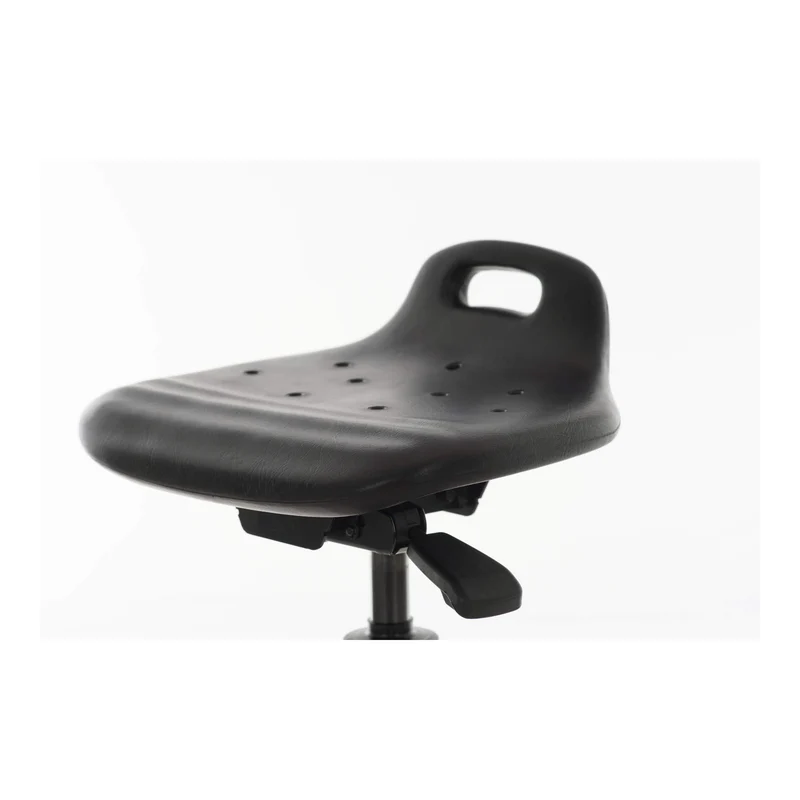 STIER Stehhilfe mit Gleitern und Fußring Sitzhöhe 640-890mm PU-Sitz mit Tragegriff