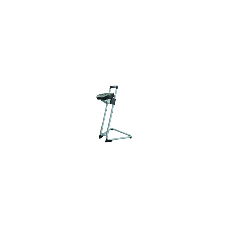 STIER Stehhilfe mit Stahlgestell grau Sitzhöhe 600-850 mm PU-Sitz