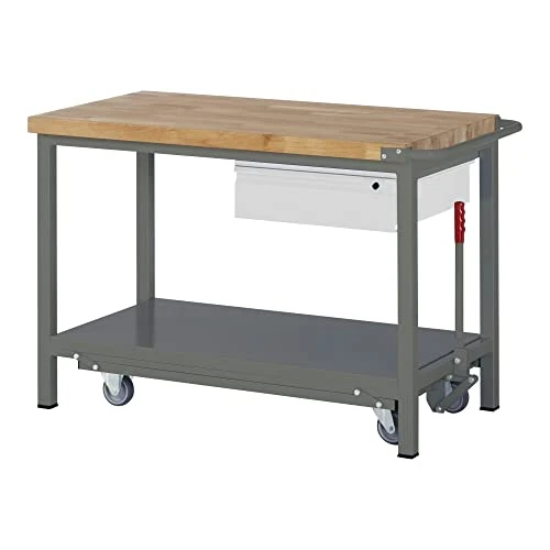 STIER Werkbank Premium mit abs. Fahrgestell und 1 Schublade