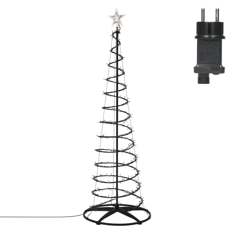 ECD Germany | LED Weihnachtsbaum mit Lichterkette, 210 cm, Weihnachtsdeko Innen/Außen, 756LED Warmweiß, Tannenbaum Lichterbaum Weihnachtsbeleuchtung
