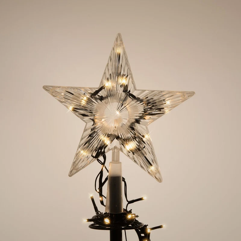 ECD Germany | LED Weihnachtsbaum mit Lichterkette, 180 cm, Weihnachtsdeko Innen/Außen, 640 LED Warmweiß, Tannenbaum Lichterbaum Weihnachtsbeleuchtung