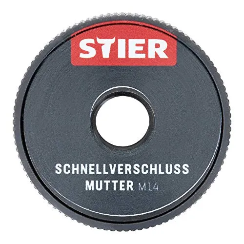 STIER Schnellverschluss Mutter M14 für Winkelschleifer bis 230mm Durchmesser