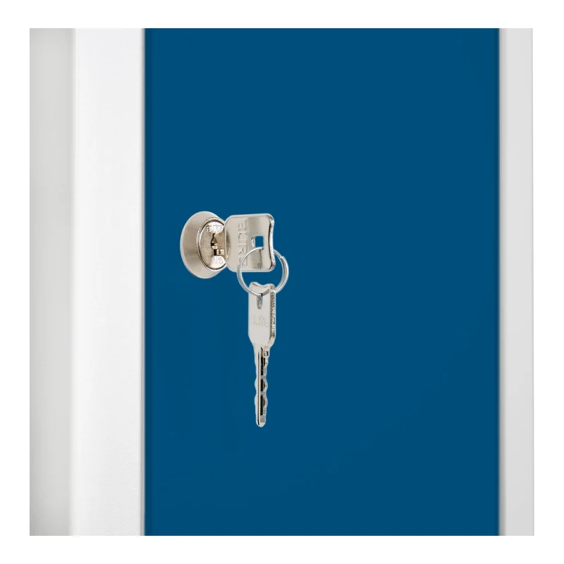 STIER Garderobenspind | Anbauelement | 1800x300x500mm | lichtgrau | Metallschrank | erweiterbar | Schließfach | 1 Fach | Spind | sicheres Verschließen von Wertsachen | Garderobenschrank