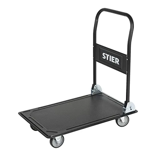 STIER Plattformwagen klappbar Tragkraft 150/300 kg Transportwagen Schiebebügel