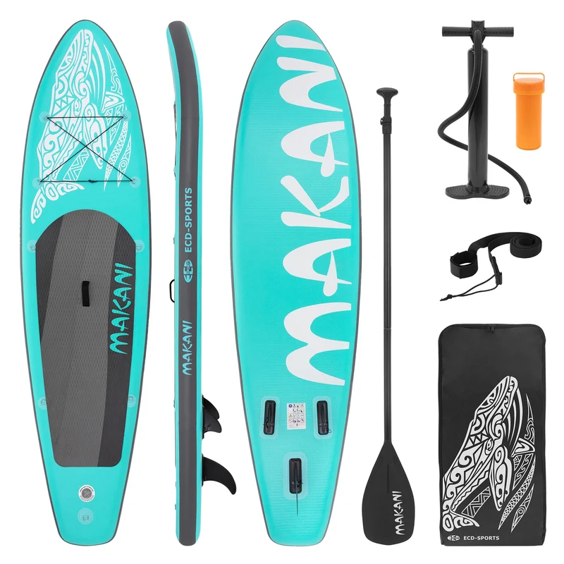 Stand Up Paddle aufblasbares SUP Board Makani 320x80x15 cm aus PVC inkl. Pumpe und Tragetasche