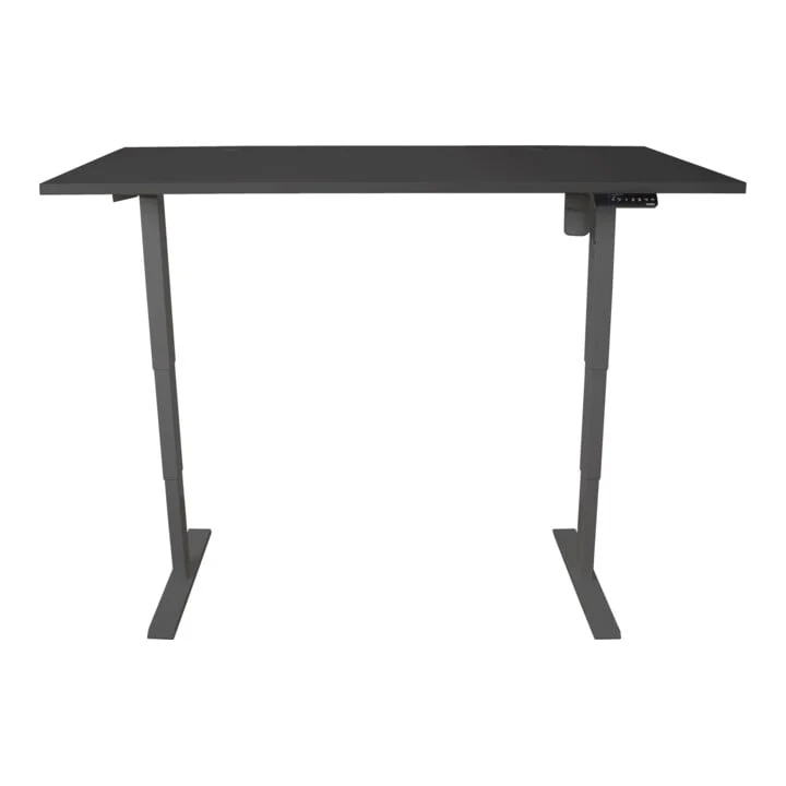 STIER Elektrisch höhenverstellbarer Schreibtisch THA 160x80cm schwarz/schwarz