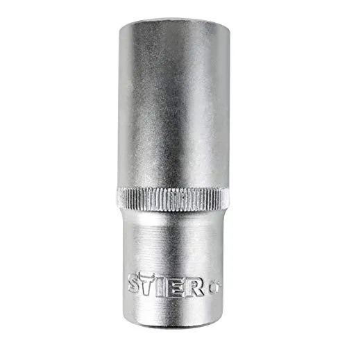 STIER Tiefbett-Sechskant-Steckschlüsseleinsatz 1/4, 3/8, 1/2 Zoll mit SW 4-22 mm