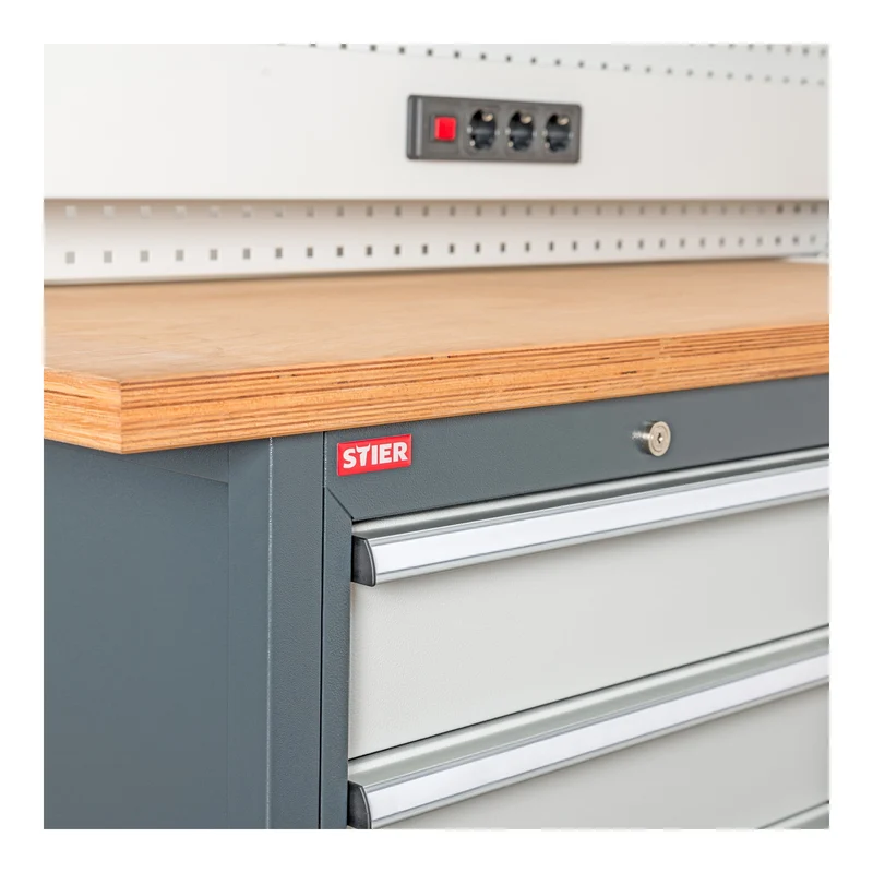 STIER Werkbankplatte Buche Multiplex BxTxH 1500x600x25 mm