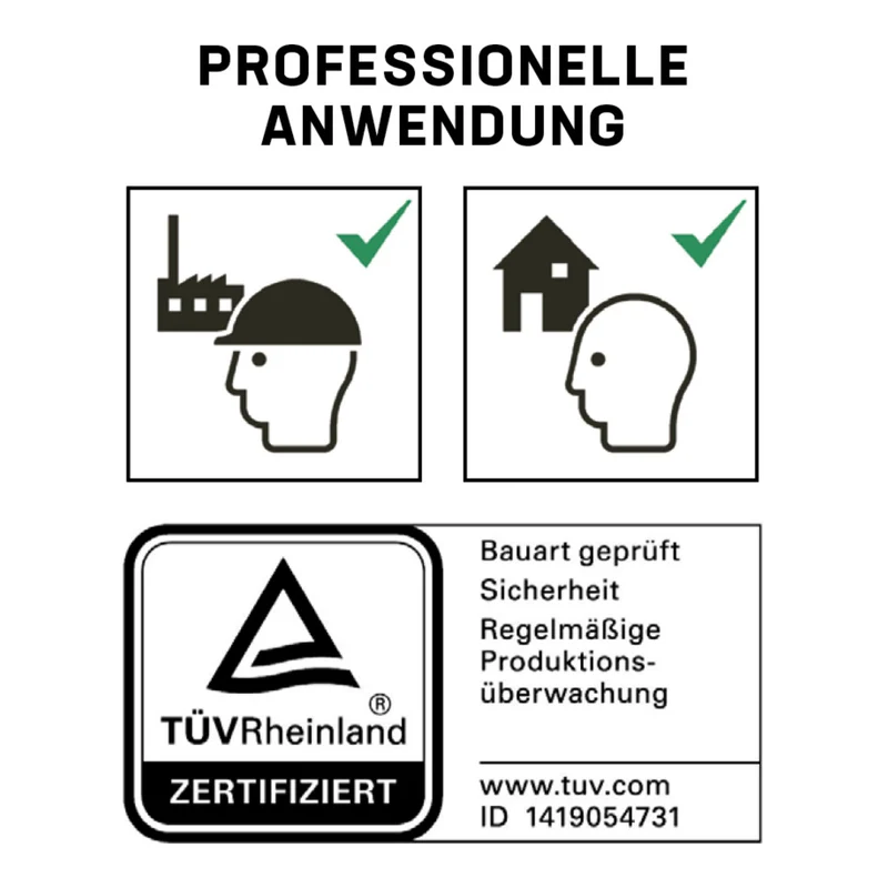 STIER Teleskopleiter Premium 3,2 bis 3,8m Stehleiter Aluminium Klappleiter