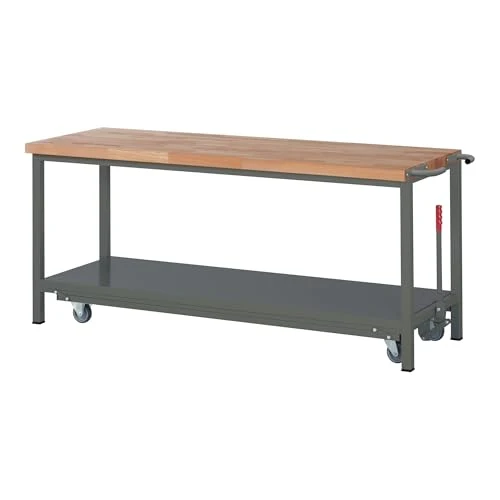 STIER Werkbank Premium mit abs. Fahrgestell BxTxH 1500x700x880 mm