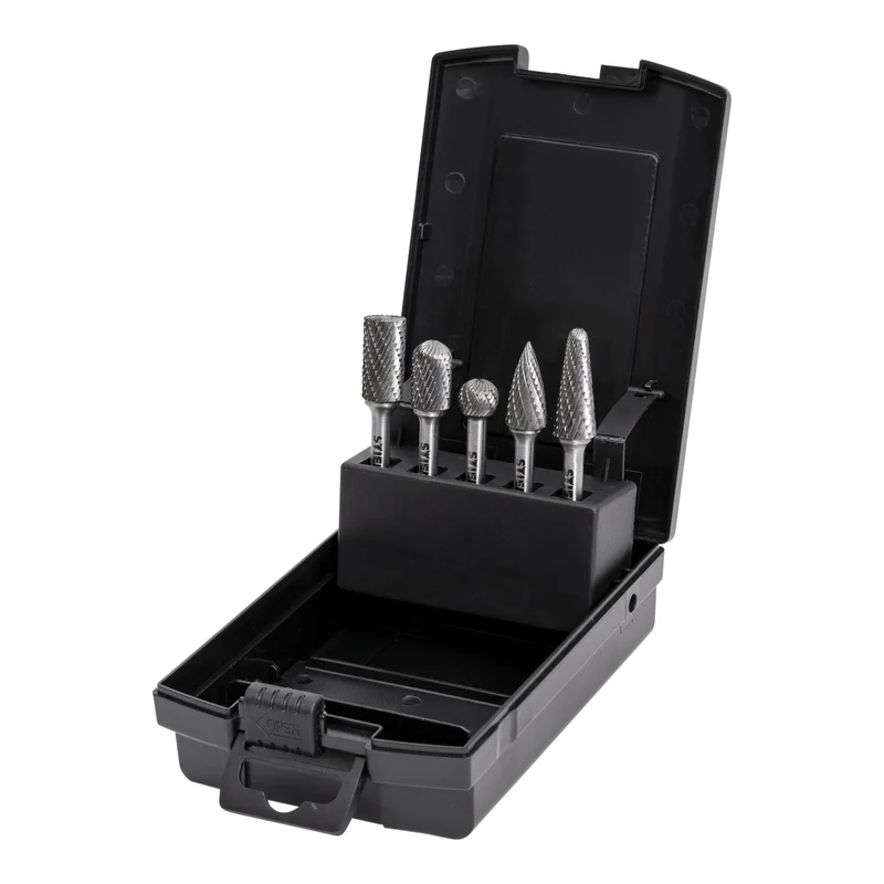 STIER Frässtifte-Set 5-tlg | 10-tlg Schaftfräser Hartmetall Stiftfräser