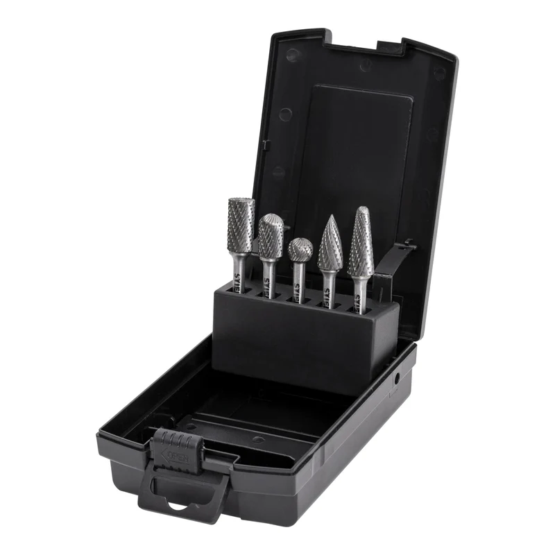 STIER Frässtifte-Set 5-tlg | 10-tlg Schaftfräser Hartmetall Stiftfräser