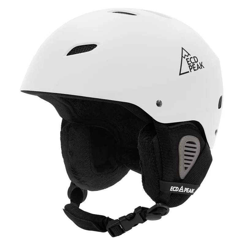 ECD Germany | Skihelm für Herren und Damen M (55-58 cm) Weiß Snowboardhelm mit Belüftungssystem & Skibrillenhalter, optimaler Schutz & Tragekomfort
