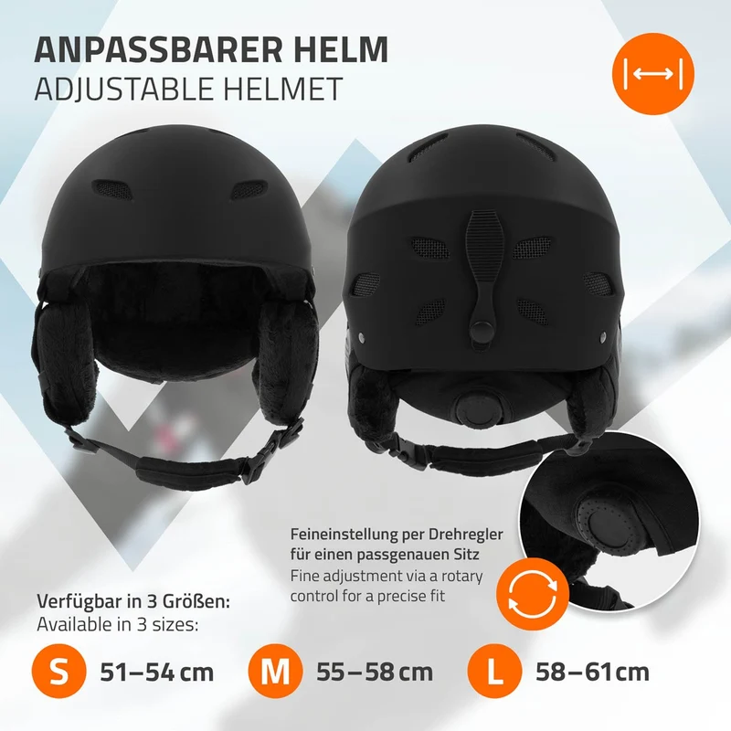ECD Germany | Skihelm für Herren und Damen S, M, L Snowboardhelm mit Belüftungssystem & Skibrillenhalter, optimaler Schutz & Tragekomfort