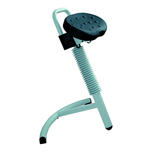STIER Stehhilfe mit Stahlgestell grau Sitzhöhe 645-825 mm PU-Sitz
