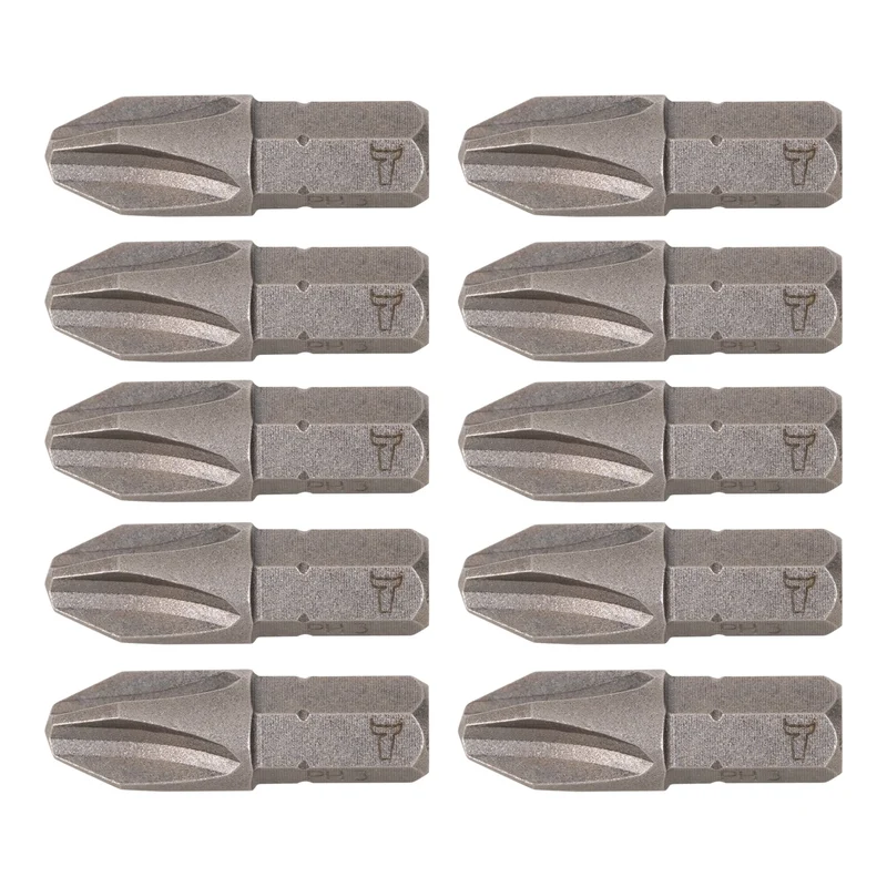 STIER Phillips-Bit PH 1 | PH 3 Form C 6,3 Länge 25 mm 10er Pack 10 Stk