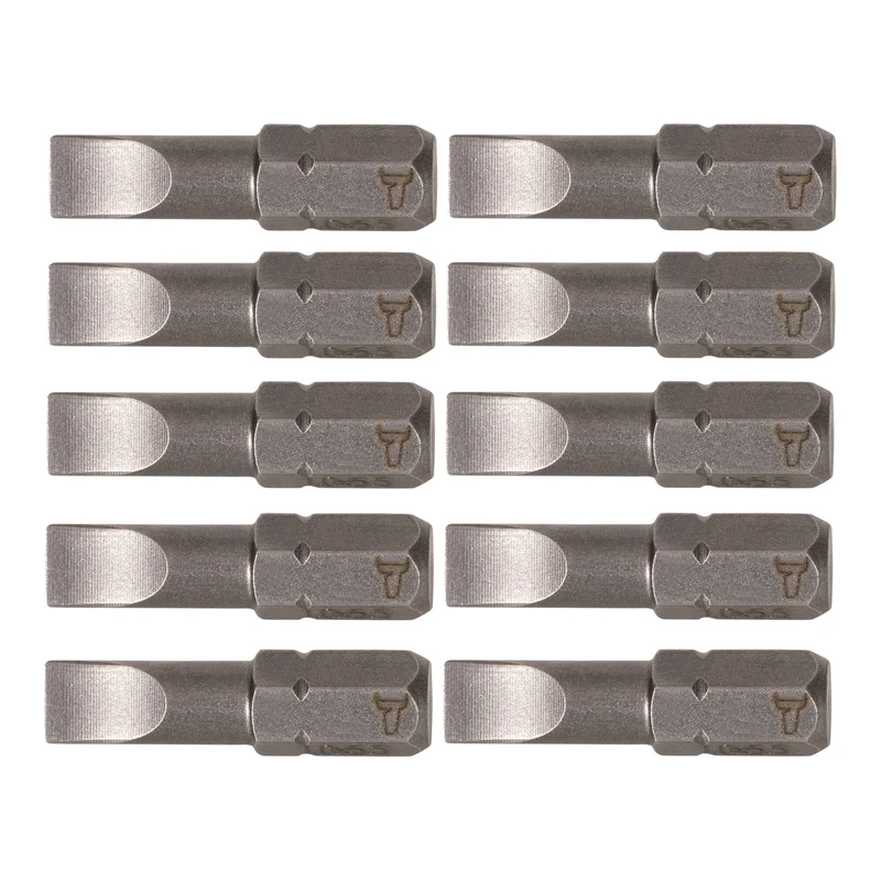 STIER Schlitz-Bit Form C 6,3 Länge 25mm 10er Pack 10 Stk diverse Größen Bit Satz