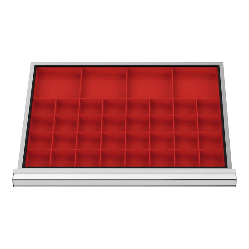 STIER Schubladeneinteilung Kleinteilekästen BLH 100 mm Innenmaß 600x450 mm 32