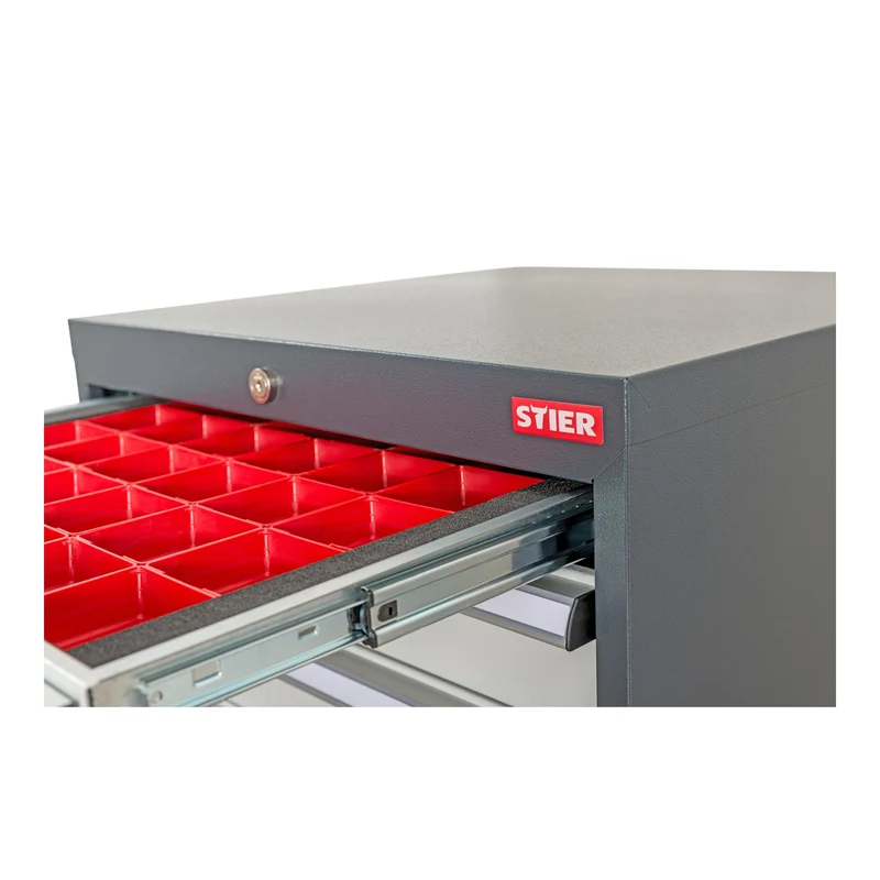 STIER Schubladeneinteilung Kleinteilekästen BLH 100 mm Innenmaß 600x450 mm 32