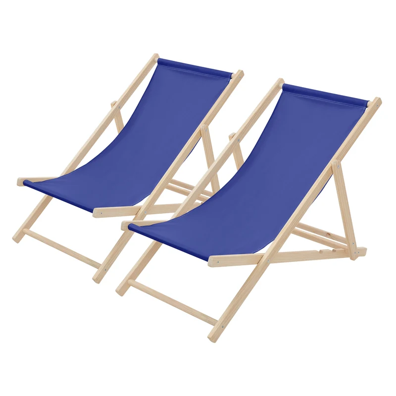 ECD Germany | Gartenliege klappbar aus Holz Strandliege Strandstuhl Sonnenliege