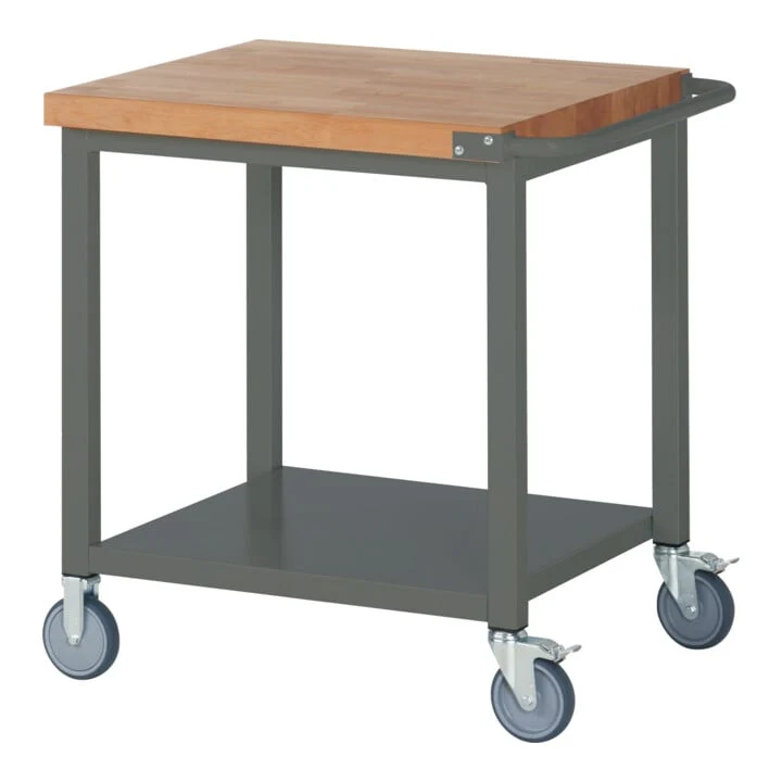 STIER Fahrbare Werkbank Premium mit Ablageboden BxTxH 750x700x880 mm