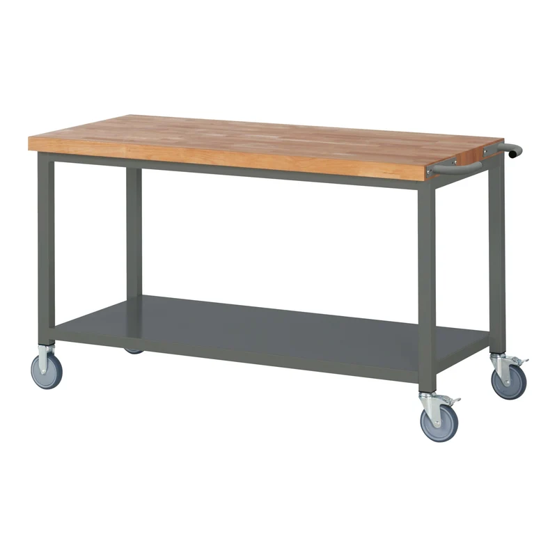 STIER Fahrbare Werkbank Premium mit Ablageboden BxTxH 750x700x880 mm