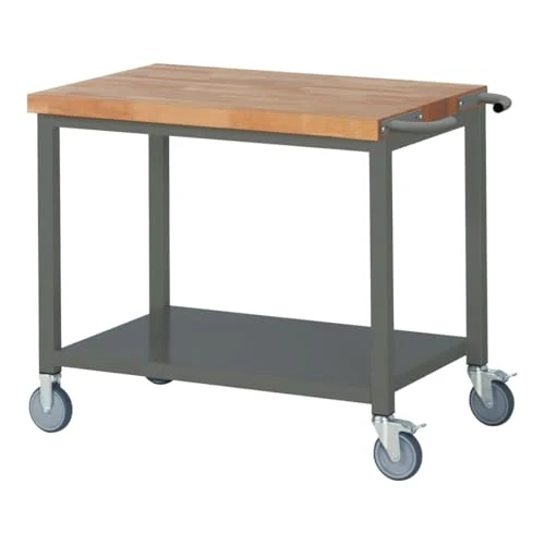 STIER Fahrbare Werkbank Premium mit Ablageboden BxTxH 750x700x880 mm