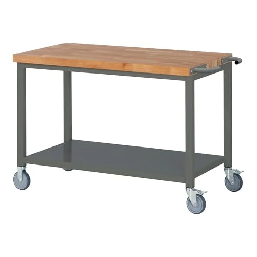 STIER Fahrbare Werkbank Premium mit Ablageboden BxTxH 750x700x880 mm