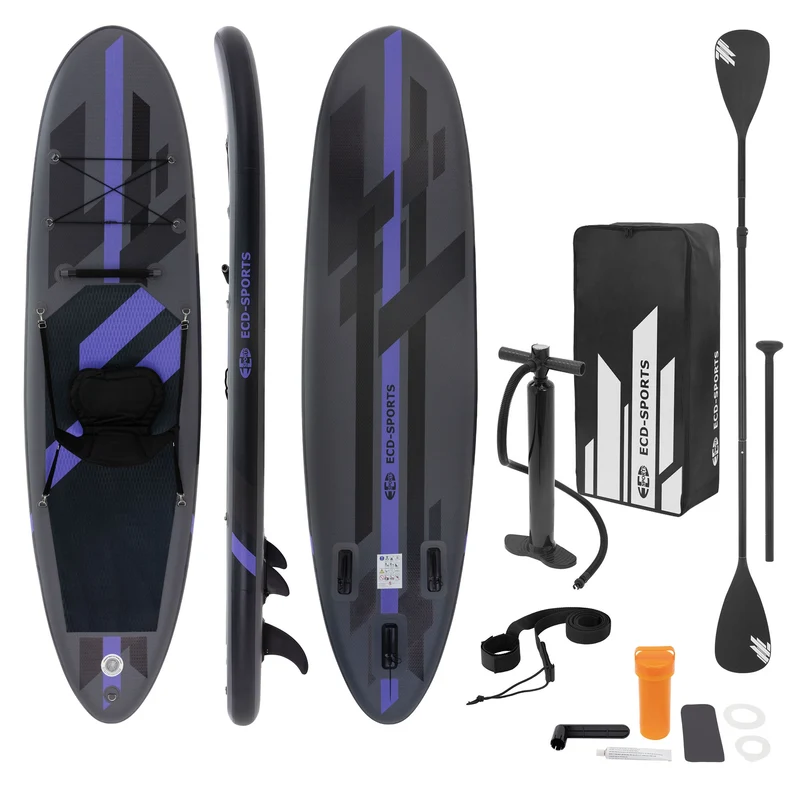 Stand Up Paddle aufblasbares SUP Board mit Kajak Sitz 320x82x15 cm aus PVC inkl. Pumpe und Tragetasche