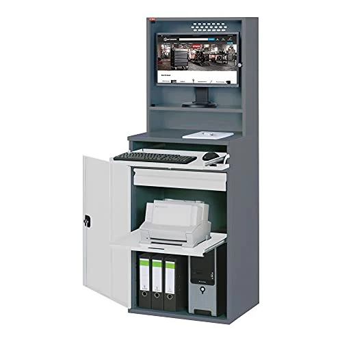 STIER Computerschrank Premium stationär BxTxH 650x520x1770 mm