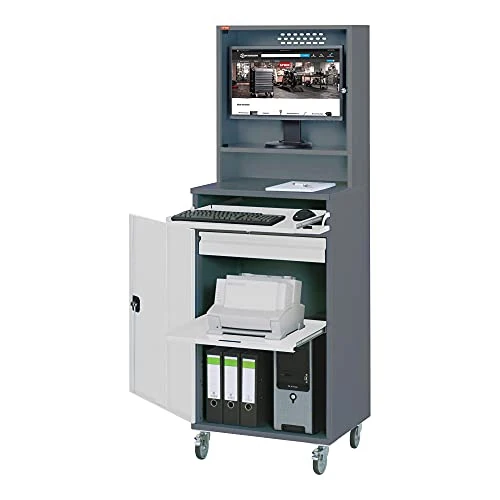 STIER Computerschrank Premium stationär BxTxH 650x520x1770 mm