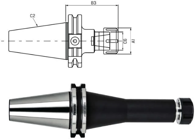 ER PREMUS collet chuck, form AD/AF, extra long, G2,5 at 25.000 rpm