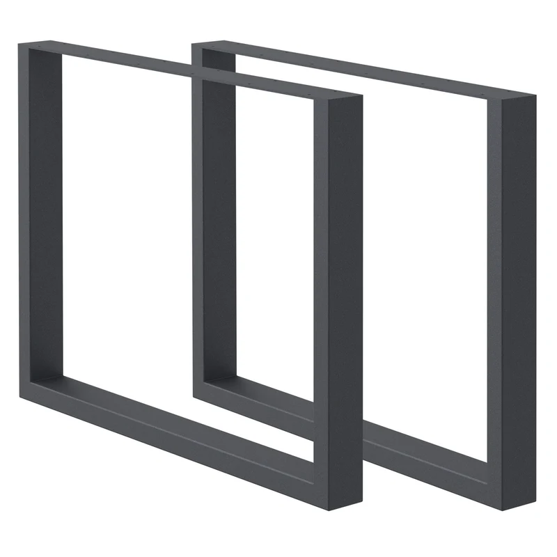2x Tischbeine Tischkufen aus Vierkantprofilen 80x72 cm Anthrazit pulverbeschichtete Stahl