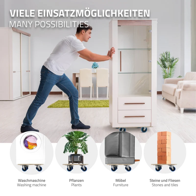 Möbelroller belastbar bis 800 kg aus Multiplex