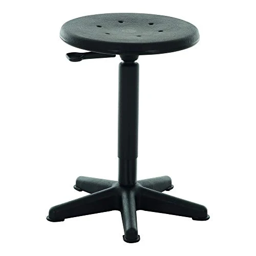 STIER Arbeitshocker mit Gleitern Sitzhöhe 440-630mm PU-Sitz